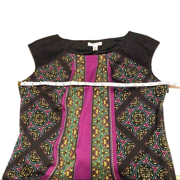 London Style Collection Mixed Print Sheath Dress Purple Career Women's XL - Picture 6 of 8